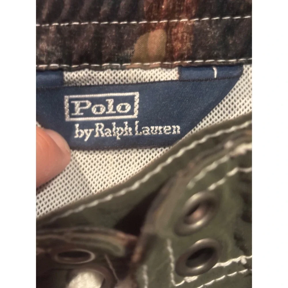 Polo Ralph Lauren Mens XXL Swim Shorts Green Cargo Board Swim Trunks‎ VTG
